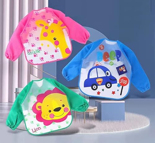 Image of BabyGo Cotton Baby Tie Button Bibs | Soft, Washable Feeding Bibs for Kids, Adjustable, Reusable, Gentle on Skin, Comfortable & Ideal for Mealtime, Perfect for Infants & Toddlers | Multicolor