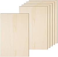Vista 14 de Paquete de 6 hojas de madera de tilo de 10.7 x 7 x 1/4 pulgadas-6mm de grosor para manualidades, hojas de madera contrachapada sin terminar, paneles