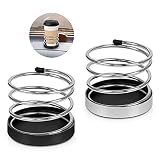 2 Stück Auto GeträNkehalter,Kaffeebecherhalter,Flaschenhalter,StäNder Halterung Wasserbecherhalter,Metall Becherhalter Dosenhalter,Schwarz und Silber