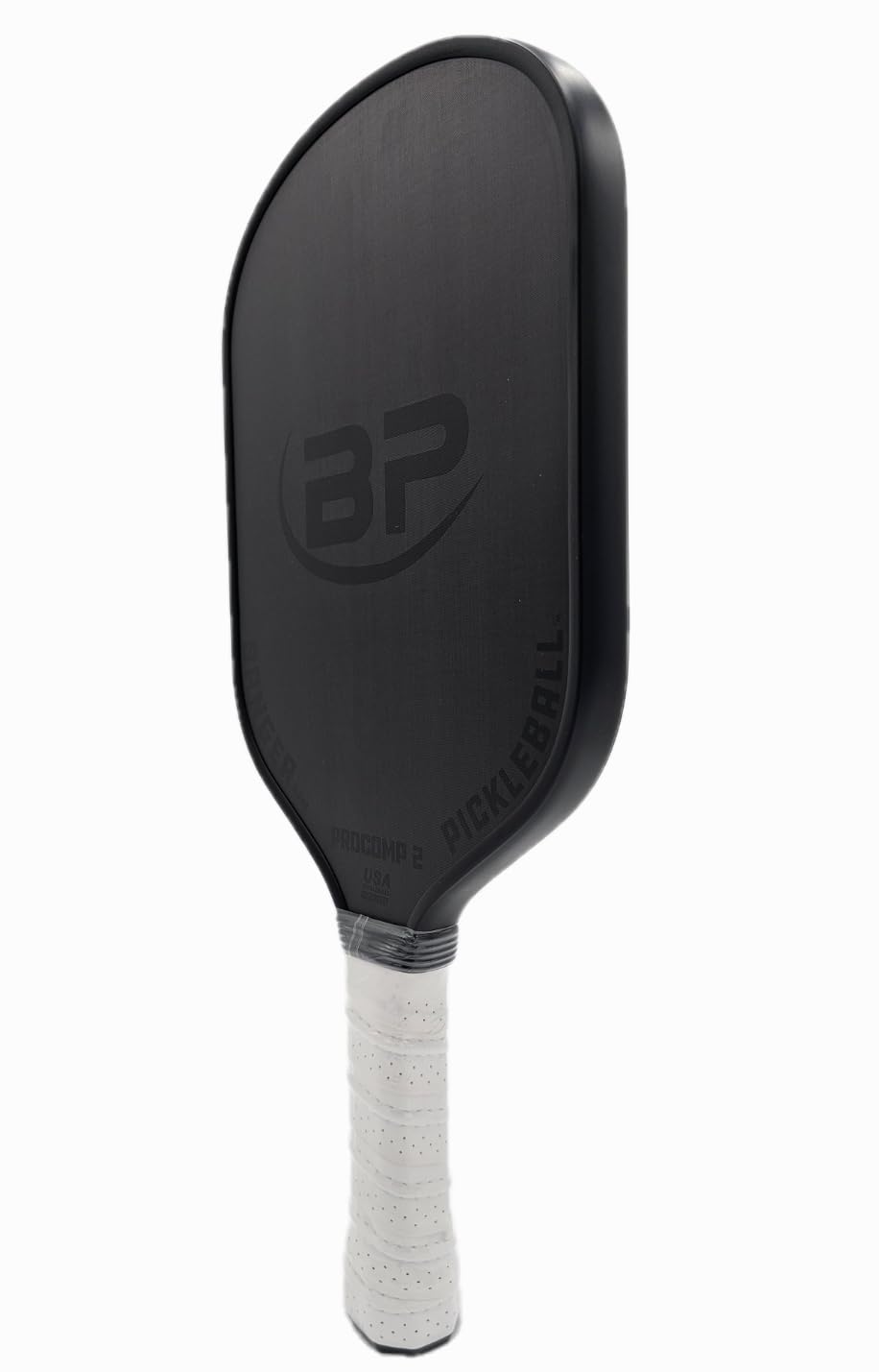 PROCOMP 2 (USAPA Approved) Pickleball Paddle, by Banger Pickleball -16mm Width, 8mm Polypro Core, 360-Degree Comfort Grip, Rounded Corners (Black Edge Guard)