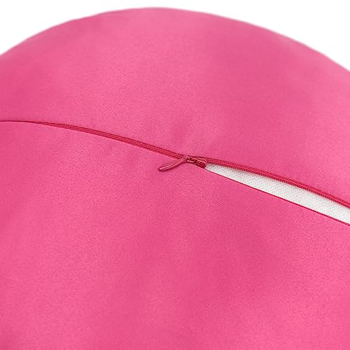 Image of JWH 3D Flower DecorativeThrow Pillow Covers, Hot Pink, 12 Inch