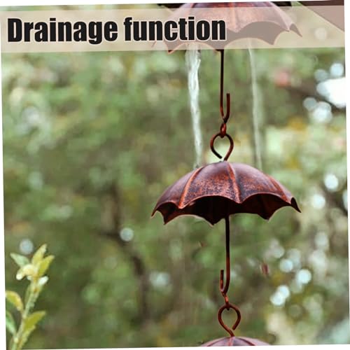 Goot Chain Downspout, Umbrella Rain Chain, 39 inch Metal Rain Catcher Chain, Hanging Gutter Chain Downspout voor villa's, binnenplaatsen, Parks Outdoor Summer Decor - Afbeelding 4