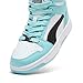 Puma Unisex-Child Rebound Layup Mid, Puma White-Puma Black-Safe Lake, Big Kid 5