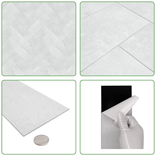 Inno Stickers 30-Sheet Marble Subway Tile Peel And Stick Tile, 4 In. X 12 In. Stone Composite Waterproof Backsplash Tiles For Kitchen, Bathroom, Fireplace (Cement Gray) #TOP3