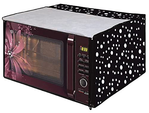 Image of Microwave Oven Top PVC Cover for Samsung 28L | CE1041DSB2 /TL | Convection Microwave Oven | Full Closure Cover for Samsung | Attractive Digital Prints | Dustproof |Water Resistant (Black)