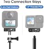 Soporte de liberación rápida magnético para GoPro Hero 13, para Go Pro Max 2 Lit Hero, soporte de aluminio con pestillo con tornillo de 1/4" e interfaz de doble garra, accesorios de montaje metálicos con 2 formas de conexión, base adaptadora 6