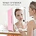 Skincare Fridge with LED Mirror, 6L/8 Cans Mini Fridge for Bedroom, Portable Cooler & Warmer 110V AC/12V DC Compact Small Cosmetic Small Refrigerator for Skin Care, Drinks, Office and Car, Pink