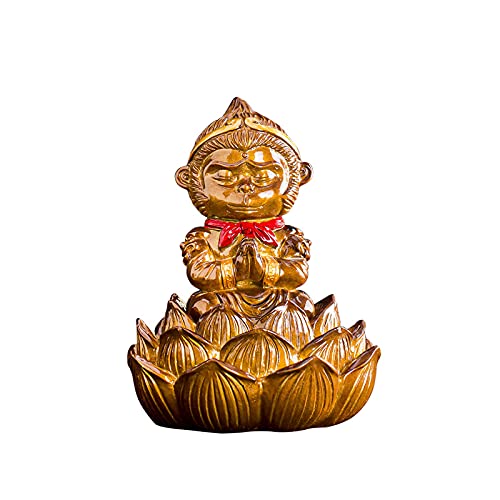 Wohlstandshitzel Statue Desktop Tee Haustiere Skulptur Harz Monkey King Statue Dekorative Ornamente Handwerk Modell Skulptur Büro Dekoration Geschenk Desktop Zubehör Figuren Feng Shui Dekoration Cover