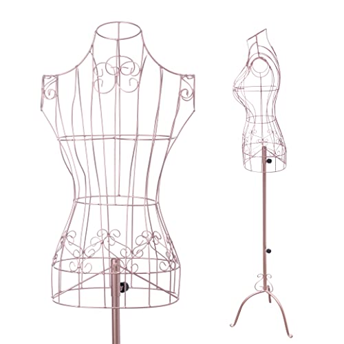 Female Rose Gold Metal Steel Wire Mannequin Dress...