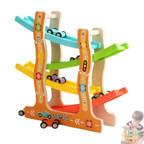 Toboggan voiture enfant à niveaux superposés pour stimuler l'éveil et la logique