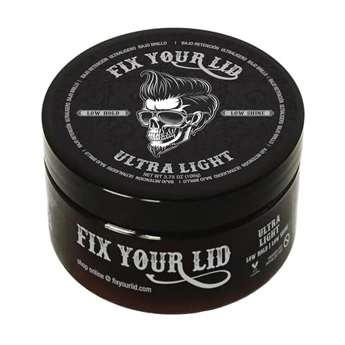 Fix Your Lid Ultra Light Pomade for Men - Water-Based Pomade with Low Hold and Low Shine - Match All Mens Hair Types & Styles - Easy to Wash Out - 3.75 oz