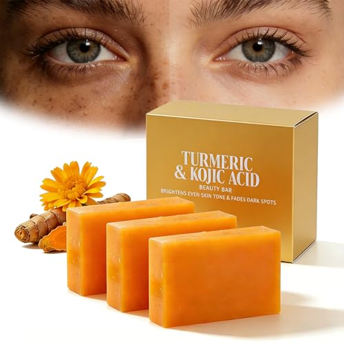 Image of Korabalm — korabalm turmeric & kojic acid soap, Acne Scars, Hyperpigmentation & Even Tone Natural Cleansing Bar for Face and Body, Gentle Hydrating Lather for Daily Skincare Routine (3PCS)