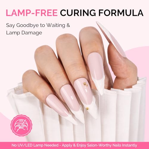 Image of MelodySusie Super Strong Nail Glue, 6Pcs Semi Solid Nail Glue, Quick Drying No Need for UV Lamp Glue Gel Long Lasting for Fake Acrylic Press On Nails