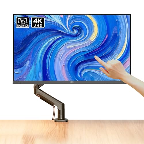 Image of Chengying Touch Screen Monitor | 32 inch 4k | Ultra Narrow Bezel Monitor with Ergonomic Bracket arm | Touch Panel and Display Panel 2in1