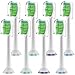 Toothbrush Heads Compatible with Philips Sonicare Electric Toothbrushes, 8 Count Replacement Brush Heads Fit for Any Philips Sonicare Snap-on Toothbrushes(White)