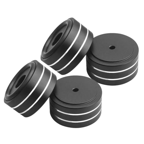 DOITOOL Aluminum Alloy Speaker Isolation Feet Vibration Isolating Pads and Non-Slip Rubber Rings for Amplifiers