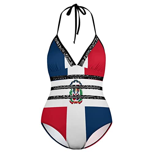Inraine Women's Plus Size Bathing Suits Dominican Republic Flag Patriot One Piece Swimsuit For Women Teen Girls, Tummy Control Novelty Summer Swimwear Xl #TOP3