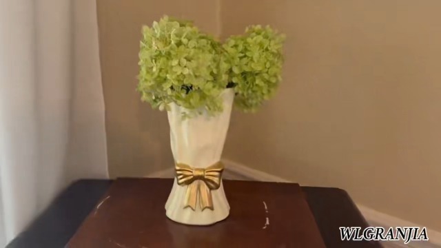 Bow Vase, White Flower Vase for Home Decor, White Ceramic Vases for Boho Style, 9.3 Inch Large Vases for Ideal Shelf Decor/Table/Living Room. (Glazed Exterior and Interior)