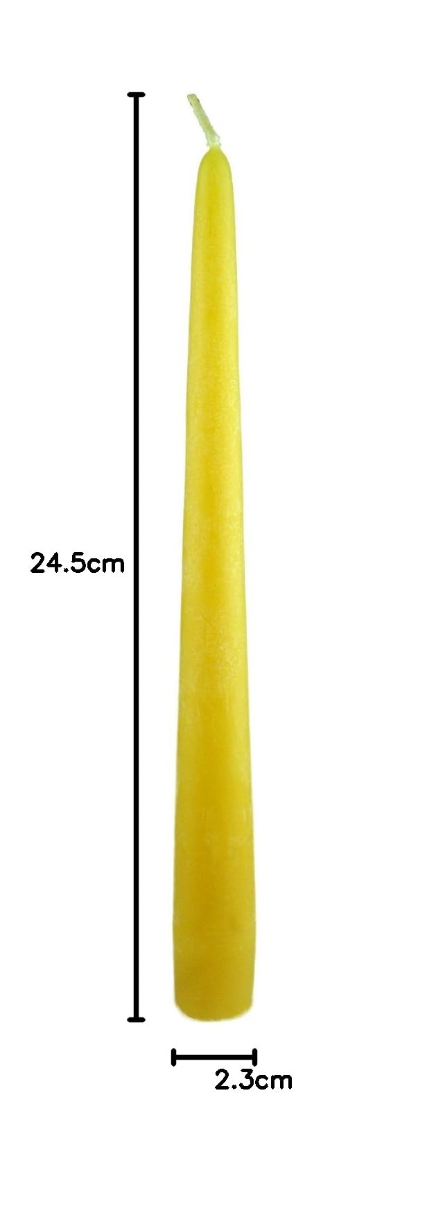 Spitzkerzen 100% Bienenwachs, Honig Duft, 24,5 x 2,3 cm, 12 Stück