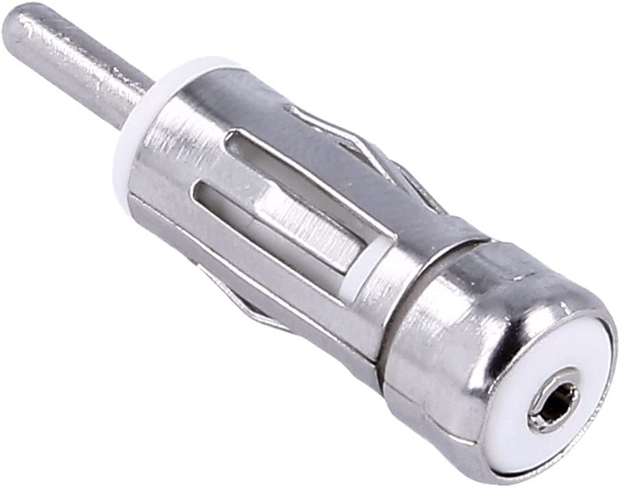 Movilideas - Conector Adaptador de Antena de Radio ISO Hembra A DIN Macho. Adaptador de Antena ISO - DIN de Coche, Conexión Radio de Automóvil, Equipo Audio de Vehículo