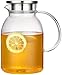 Czajniczek do herbaty litr karafka dzbanek na wodę z pokrywką i bez wycieku wody, pojemnik na sok, czajnik szklany dzbanek lemoniada/zimnego napoju/dozownik wody lodowej (rozmiar: 1800 ml) (2200 ml) (2200 ml)