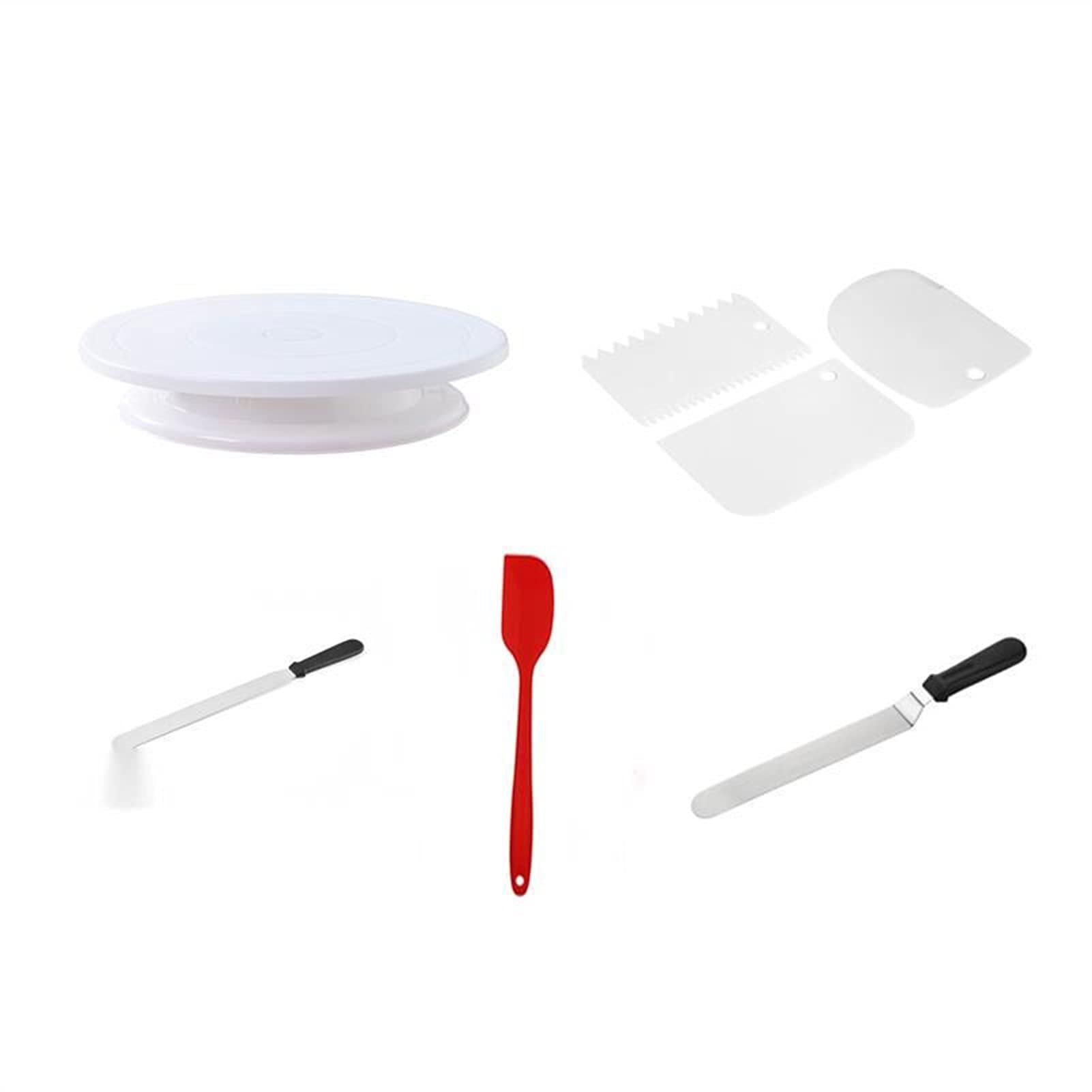 Tortenplatte Drehbar Kuchen Drehteller Dekorieren Drehen Runde Kuchenständer Creme Dekorieren Werkzeuge Kuchen Rotary Tisch Küche DIY. Turntisch-Backwerkzeuge Kuchen dekorieren Verbrauchsmaterial Kit