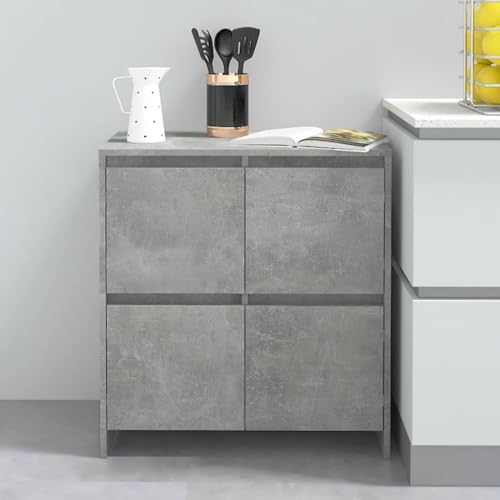 MNISDFL Aparador Comedor Muebles de Salon Aparadores Aparador de Madera contrachapada Gris hormigón 70x41x75 cm