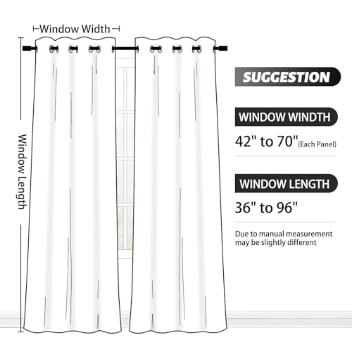 Image of SimpleHome Ombre Red to Grey White Curtains for Living Room 52Wx82L | Room Darkening Curtains for Bedroom,Gradient Light Blocking Curtain,Thermal Insulated Grommet Window Drapes,2 Panels,82 Inch