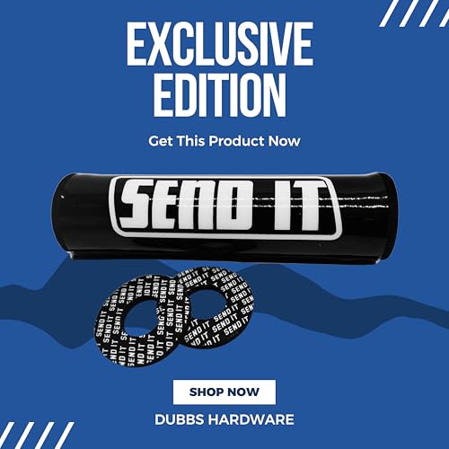 Image of SEND IT Bar Pad with FREE DONUTS Handlebar DIrtbike ATV Crossbar (Black, Pit Bike)