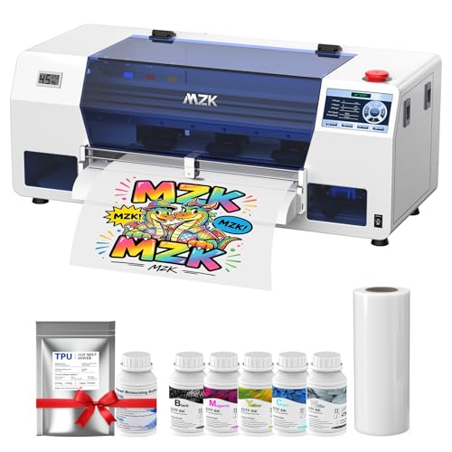 Image of MZK A3 DTF Printer with F1080 Printhead - Automatic Time Cleaning Maintenance+Ink Anti-Clog Design,2X-Speed Compared to L1800&R1390,5 inch LED Multi-Function Display,Film Cutter,Gift Ink 2 Years