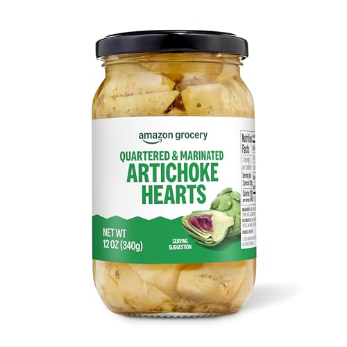 Amazon Grocery, Quartered & Marinated Artichoke Hearts, 12 Oz (Previously Amazon Fresh, Packaging...