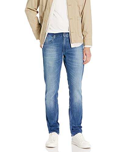 Tommy Hilfiger Men's Original Ronnie Straight Athletic Fit Jeans, Berry Mid Blue, 30X30