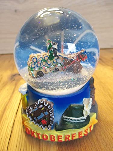 Schneekugel XL Oktoberfest München Brezel Snowglobe Germany Souvenir