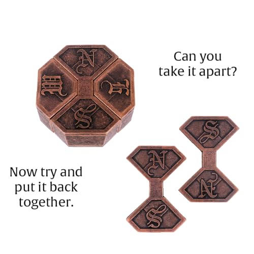Image of Hanayama News Cast Metal Brain Teaser Puzzle, Level 6, Ages 12+