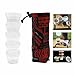 xut Outdoor Gewürzgläser Set Tragbares Gewürzdosen - Gewürzsauce Behälter Flasche Cruets Glas Portable Kleiner Salzstreuer Gewürze Aufbewahrung für Camping BBQ Grill Picknick mit Tasche