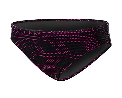 TYR Sport Topaz Peak Mesh Active Bikini Bottom, Black Pink 121, X-Large