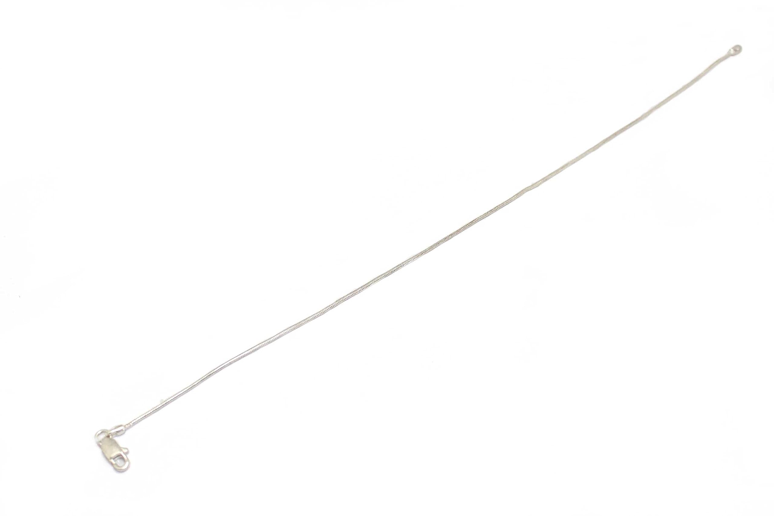 PH - Tobillera de plata de ley 925 con cadena de serpiente, regalo para mujer de la India D107, Gema