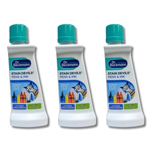 3 x 50ml Stain Devils Pen & Ink Stain Remover | Fast-Acting Laundry Essential for Stubborn Stains | Fast-Acting Formula | Versatile Solution | Environmentally Friendly | Safety & Fabric Care