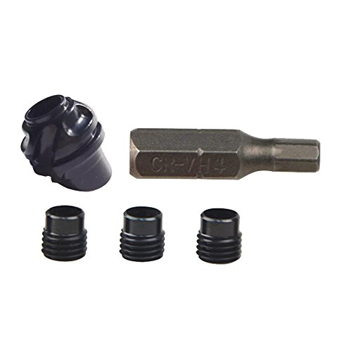 ZSHJG Arco Compuesto 37/45 Grado Aluminio Alojamiento Peep Sight con 3 Núcleo Interno Kits de Apertura (Negro, 45 Grados) Cover