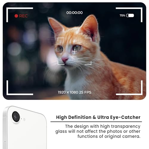Image of ArmourPro Premium Camera Lens Protector Tempered Glass Compatible For iPhone 17e Tough HD Individual Aluminum Alloy Rings 9H Camera Cover, Scratch-Resistant,Camera Lens Protection| Silver
