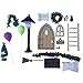 Set de poupée de Noël Set de tapis miniatures Échelle balai couronne couronne Ballon Street poupée House Accessoires Doll Maison Décoration