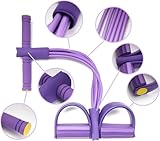 Foot Pedal Resistance Band – 6Tube Sit Up Pull Rope, Multifunction Tension Rope, Home Gym Equipment for Full Body Training& Abs Workout Equipment, Exercise Bands Resistance for Women & Men - Image 5