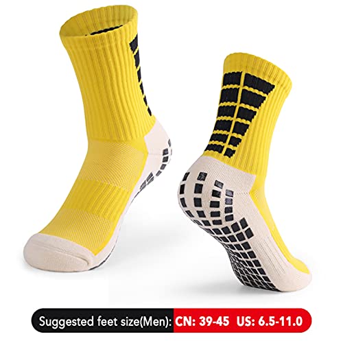 Tomshin Meias antiderrapantes masculinas de futebol Meias atléticas de compressão para basquete Fute
