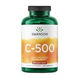 Swanson Vitamin C 500 - Herbal Supplement Promoting Skin Health, Heart Health & Immune System Support - Natural Formula Supporting Defense & Wellness - (250 Capsules, 500mg Each)