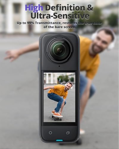 Image of M.G.R.J Tempered Glass Screen Protector for Insta360 X5 / X4 360 [9H Hardness Anti-Scratch] [Anti-Bubble]