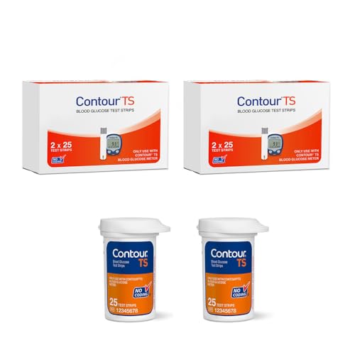 Contour TS Test Strips, 50 Count (Pack of 2, Multicolor)