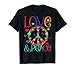 Flower Power Hippie Kostüm Love Peace 60er 70er Retro T-Shirt