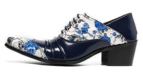 Santimon Plain Toe Genuine Leather Lace-Up Comfort Casual Fashion Novelty Dress Oxfords Shoes for Men Wedding2