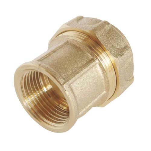 SOMATHERM FOR YOU - weiblich Messingbefestigung gerade für D32 PE-Rohr - F26 / 34 - äußere Klemm