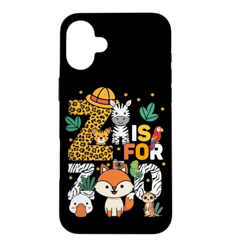 Z Is For Zoo Animals ���������s �W�����O�� �������듮�����̓� �X�}�z�P�[�X iPhone 16 Plus �p